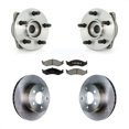 thumbnail image 1 of Transit Auto Front Hub Bearing Assembly Disc Brake Rotors and Semi-Metallic Pads Kit for Car Jeep Wrangler Cherokee Grand Comanche Wagoneer TJ KBB-105502, 1 of 11