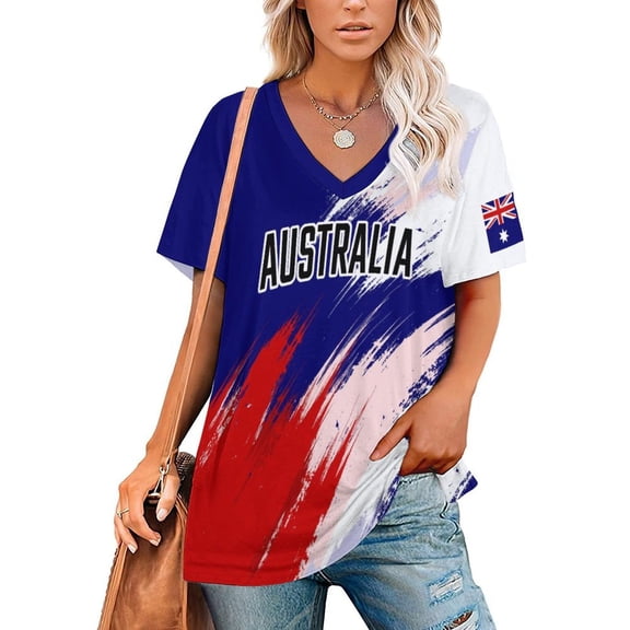 Chandail de Soccer Australien Personnalisé pour Femmes Style Décontracté Chandail avec Votre Nom Numéro