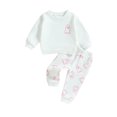 thumbnail image 1 of SUNSIOM Ensembles d'Automne pour Tout-Petits Filles Garçons, Imprimé Ghost, Chandails à Col Rond à Manches Longues et Pantalons Longs, Ensemble de Vêtements d'Halloween 2 Pcs, 1 of 9
