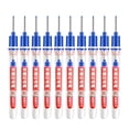 thumbnail image 1 of Fesfesfes Carpenter Marker 4-Color Set 3ml Oil-based Ink Water Proof Woodworking Tools for Bathroom Tiling Water Proof Markers Marking Tool, Permanent Markers Marker Pens Blue, 1 of 2
