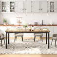 thumbnail image 4 of Industrial Dining Table, Rectangle Dining Table for 6-8 People, Kitchen Table with Metal Legs, Wooden Conference Tables Writing Desk for Dining Room, Living Room, 4 of 7