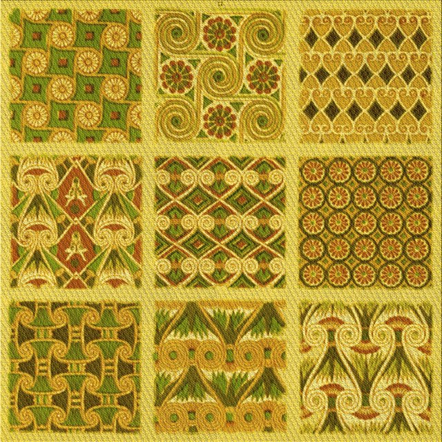 Ahgly Company Tapis d'Intérieur Lavables en Machine, Carrés Transitionnels Brun Bisque Foncé, 8' Carré