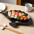 thumbnail image 1 of Sector Shaped Ceramic Plate Food Serving Dish For Japanese Cuisine Barbecue And Dumplings Porcelain Tableware For Restaurant Food Serving, 1 of 4
