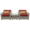 thumbnail image 1 of Ensemble de Meubles de Patio en Osier d'Extérieur 3 Pcs en Terracotta, 1 of 2