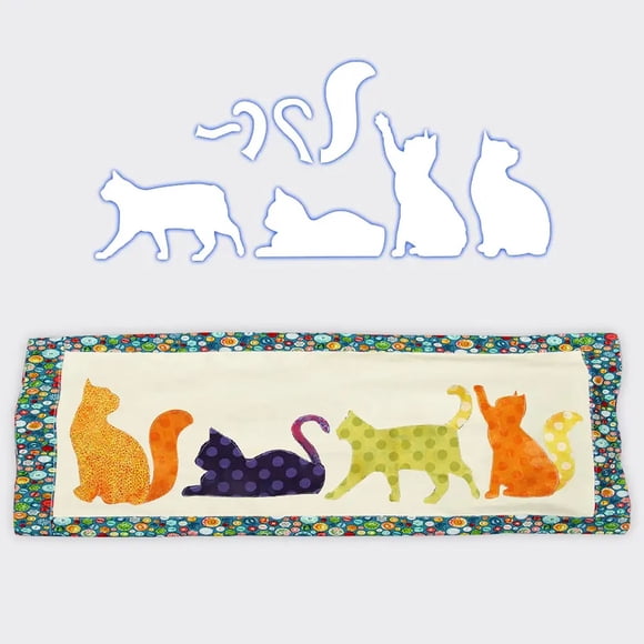 Ynlkorvg Cute Cat Template Ruler Cute Textile Home Decor DIY Ideas Board Ruler 8PC
