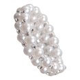 thumbnail image 2 of Thinsony Femmes Chic Perle Strass Bracelet Stretch Mariage pour Mariage Blanc 2 Rangée 1Set, 2 of 6