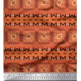 thumbnail image 1 of Soimoi Poly Georgette Fabric Geometric African Printed Craft Fabric by the Yard 42 Inch Wide, 1 of 3