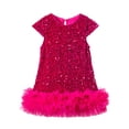 thumbnail image 1 of oqasdz Robe Fille Robe de Fête en Maille pour Filles Robe Tutu Élégante avec Appliqué à Paillettes Célébrations, 1 of 6