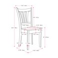 thumbnail image 2 of CorLiving Dillon Solid Wood Indoor Dining Chairs with High Slatted Backs, Dark Brown (Set of 2), 2 of 11
