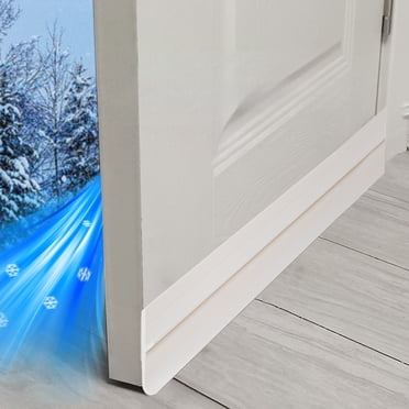 TopLLC Weather Stripping Door Seal , Butée de Tirage de Porte en Silicone Auto-Adhésive pour Fond de Porte, Bande d'Étanchéité en Silicone Coupe-Vent et Insonorisante Rouleaux de Ruban Isolant pour Portes Fenêtres (1.4"x39 Pouces)