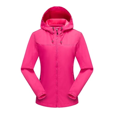 Pisexur Women's Zip Up Jackets Waterproof Ski Jacket Winter Coat Windbreaker Fleece Inner Detachable Hood Snow Hiking Outdoor Mountain Snow Coat