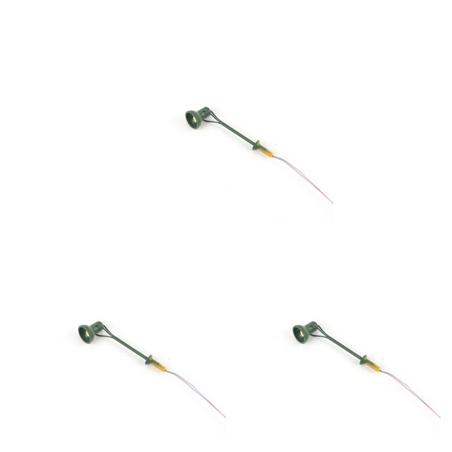 yingyy Model Railway Lamp Outdoor 1:87 Scale Streetlight Building LED Park Light Garden Yard Building Layout Decorations Type A Green 3Set