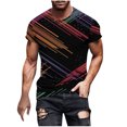 thumbnail image 2 of Qertyioot T-shirt à Manches Courtes Imprimé pour Hommes Col Rond Mode Décontractée Manches Courtes Liquidation, 2 of 5