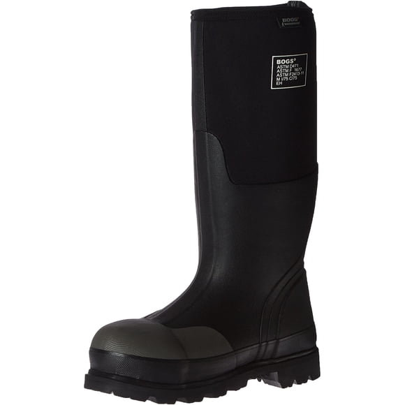 Bogs Mens Forge Steel Toe Waterproof Rubber Work Rain Boots