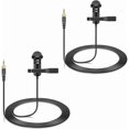 thumbnail image 1 of 2-Pack Lavalier Lapel Microphone Compatible with Sennheiser Wireless System Bodypack Transmitter, Omnidirectional Condenser Mic for YouTube, Lectures, Living Performance, 1 of 1