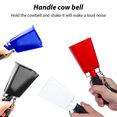 thumbnail image 4 of Zootealy 2 Pack Long Handle Cowbells with Hand Rope for Ranch Sports Events Parties Cheering, Metal Bell Ornaments in Black - 9 Inch, 4 of 6