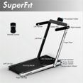thumbnail image 3 of Pemberly Row Up To 7.5MPH 2.25HP Single Display Screen Treadmill in Silver, 3 of 8
