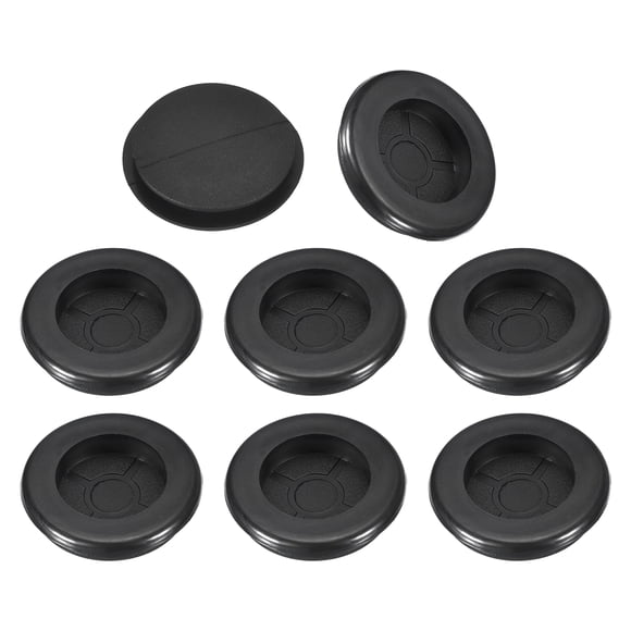 Unique Bargains 12Pack Rubber Grommets 1-1/8" (30mm) Drill Hole, 1" (26mm) ID Single Sided Hole Plugs Ring Gasket, Black