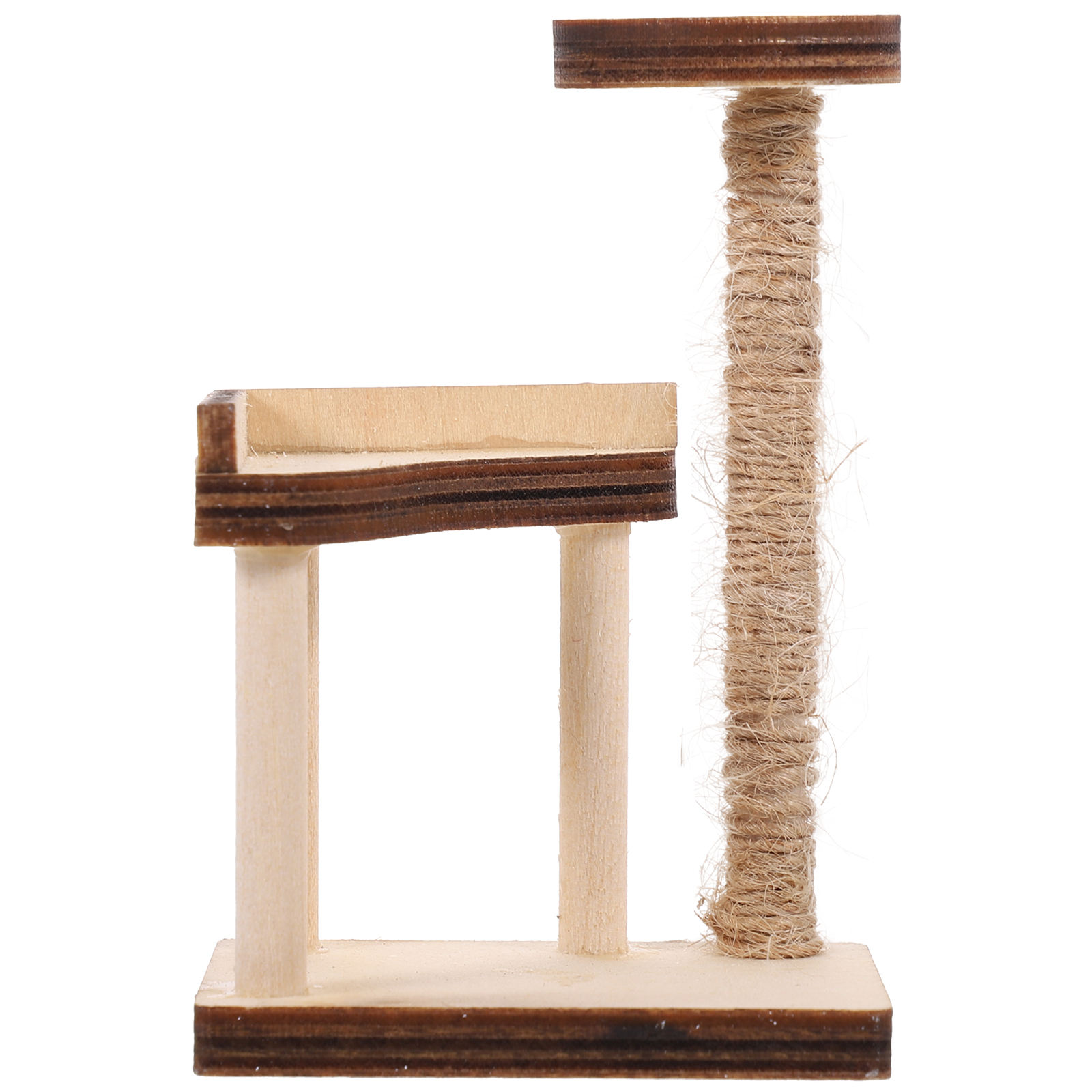 WHAMVOX 1Pcs Mini House Cat Tree Model for Dollhouse and Playtime in As Shown Color
