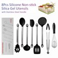 thumbnail image 1 of Zootealy Kitchen Utensils Set 8Pcs Silicone Non-stick Cooking Utensils Stainless Steel Handle Silica Gel Utensil Kitchenware Set, 1 of 5