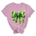 thumbnail image 5 of Elvqul T-Shirts à Col Rond pour Femmes, T-Shirts Grande Taille de la Saint-Patrick, Imprimé Vert, Hauts à Manches Courtes pour Dames, Mignons, 5 of 5