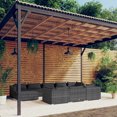 thumbnail image 1 of vidaXL 10 Piece Garden Lounge Set with Cushions Grey Poly Rattan, 1 of 5