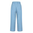 thumbnail image 4 of VEKDONE Womens Linen Long Pants Light Blue XXL, 4 of 5