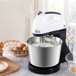 ABPWLY Mélangeur à main électrique 1.7L Capacité 7-Speed Fruits pour la cuisson Oeufs fouettants Crème Lait Shake 150W Blanc de pouvoir