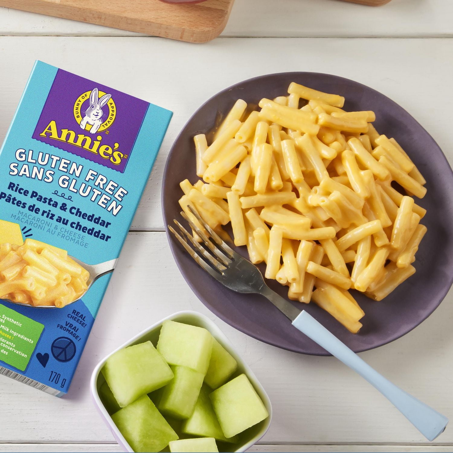 Annie's Homegrown Macaroni au Fromage, Pâtes de Riz, Sans Gluten, 170 g, 3 portions