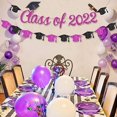 thumbnail image 4 of Class of 2022 Banner Purple 2022 Graduation Decorations Purple and Black Bachelor Cap Garland for Grad Party Decorations 2022 Congrats Grad Bunting Sign, 4 of 6