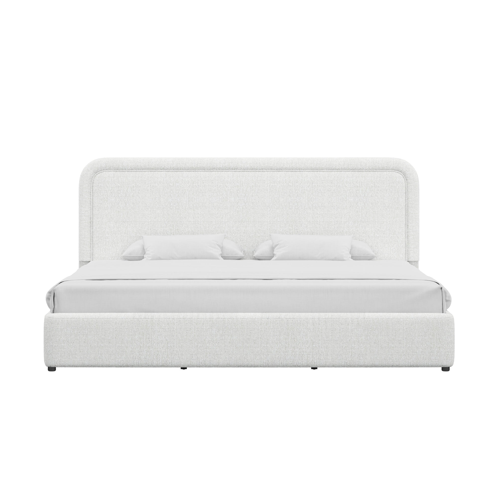 Lit plateforme double Juliet en tissu bouclé – Better Homes & Gardens, couleur ivoire