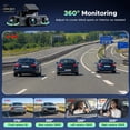 thumbnail image 3 of LAMTTO 4 Channel Dash Cam 360° Car Camera,  5G WiFi Dash Camera with APP Control IR Night Vision 24H Parking Monitor G-Sensor 64GB Card Hardwire Kit, 3 of 9