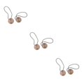 thumbnail image 2 of yingyy 1/2/3/5 2 Pieces Curtain Tieback Round Polyester Replacement Simple Style Household Kitchen Sunshade Drape Fixing Fastener Red 3PCS, 2 of 6