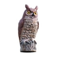 thumbnail image 2 of Sukalun Hibou Appât Oiseau Jardin Épouvantail Réaliste Protecteur en Plastique 17*17*38 cm, 2 of 9