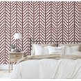 thumbnail image 4 of S4Sassy Peel and Stick Wall Covering, Geometric Stitch Print Removable Textured Vinyl Wall Wrap- Modern Mural, Brown Instant Wallpaper for Bedroom, Bathroom, Laundry Room, Closet Interior -25"x240", 4 of 8