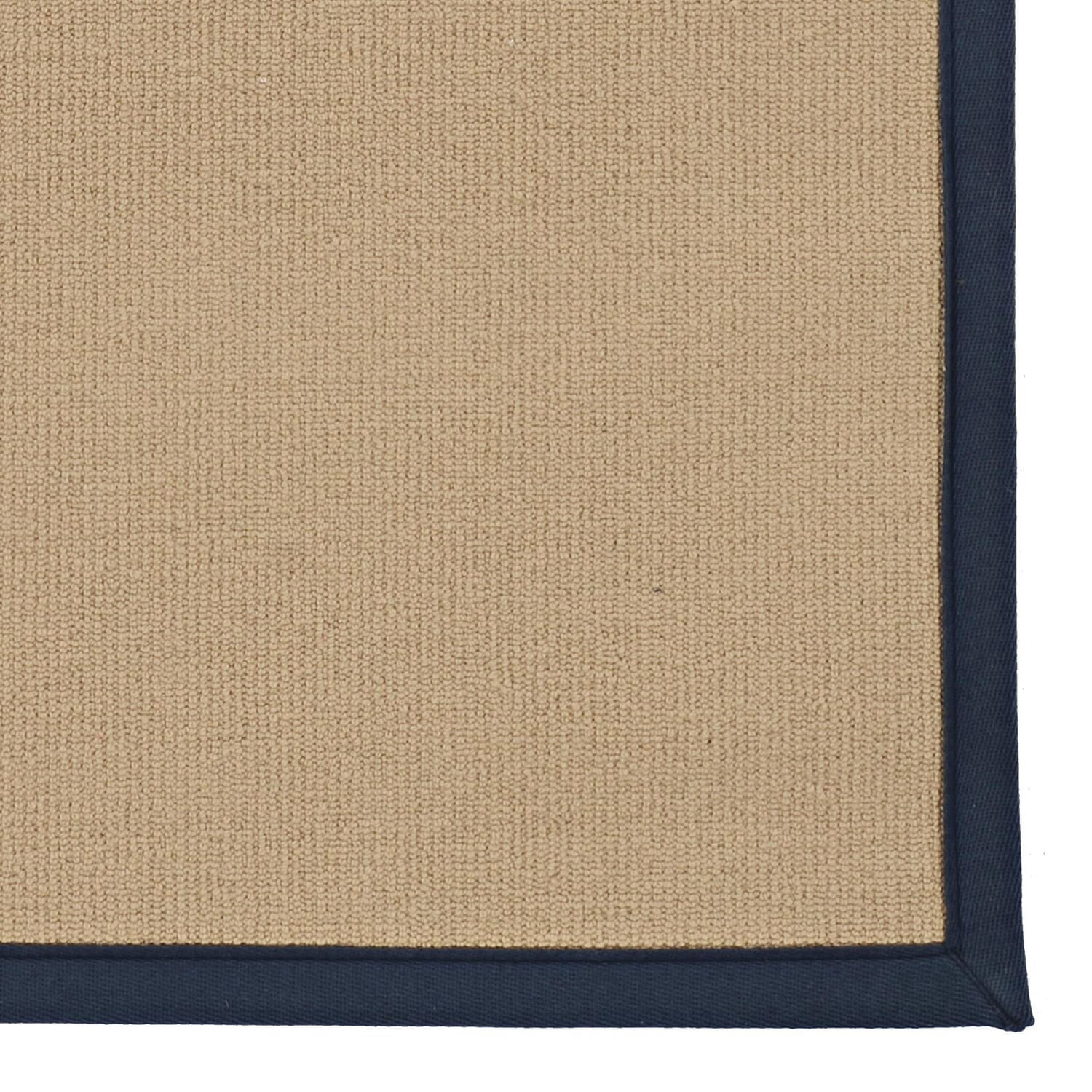 Tapis d'appoint Athena sisal et bleu de 4 pi x 6 pi