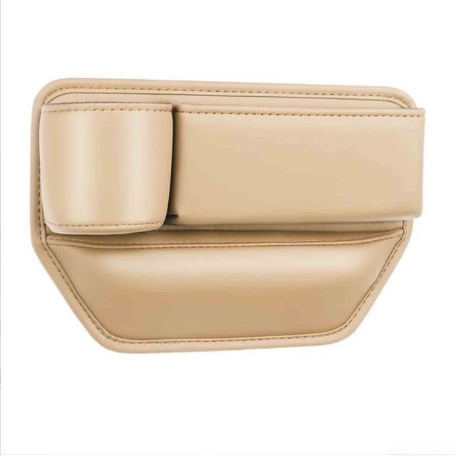 Beige Car Driver Side Seat Gap Storage Box Multifunctional Storage Pu Leather Organizer Beige A #hj1W8