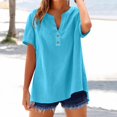 thumbnail image 2 of T-Shirts Femmes Lot Mode Décontractée Col en V Manches Courtes Haut T-Shirt - Hontri, 2 of 5