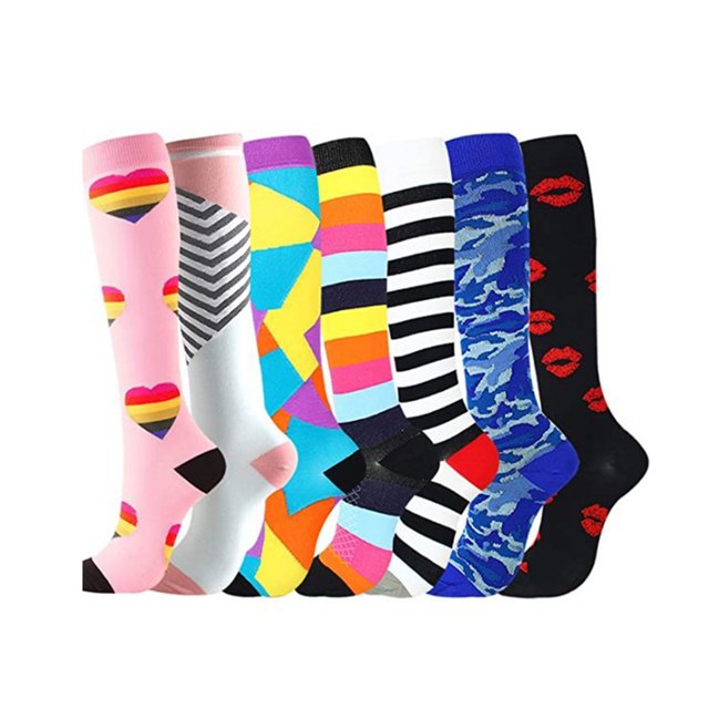 CAROOTU Compression Socks for Women & Men Circulation-Compression Socks 20-30 mmHg for Running Sport Nurse