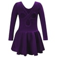 thumbnail image 4 of Cowsor Justaucorps de Base à Manches Longues pour Filles avec Jupe, Robe Tutu de Danse Ballet pour Enfant, 4 of 4