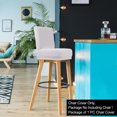 thumbnail image 2 of PiccoCasa Stretch Spandex Bar Stool Cover for Short Back Chair Silver Grey 1, 2 of 8