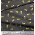 thumbnail image 3 of Soimoi Gray Poly Georgette Fabric OMG Text Printed Fabric 1 Yard 42 Inch Wide, 3 of 5