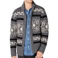 thumbnail image 1 of MAWCLOS Men Cardigan Sweater Lapel Cardigans Zip Up Outwear Slim Fit Travel Long Sleeve Sweaters Gray L, 1 of 5