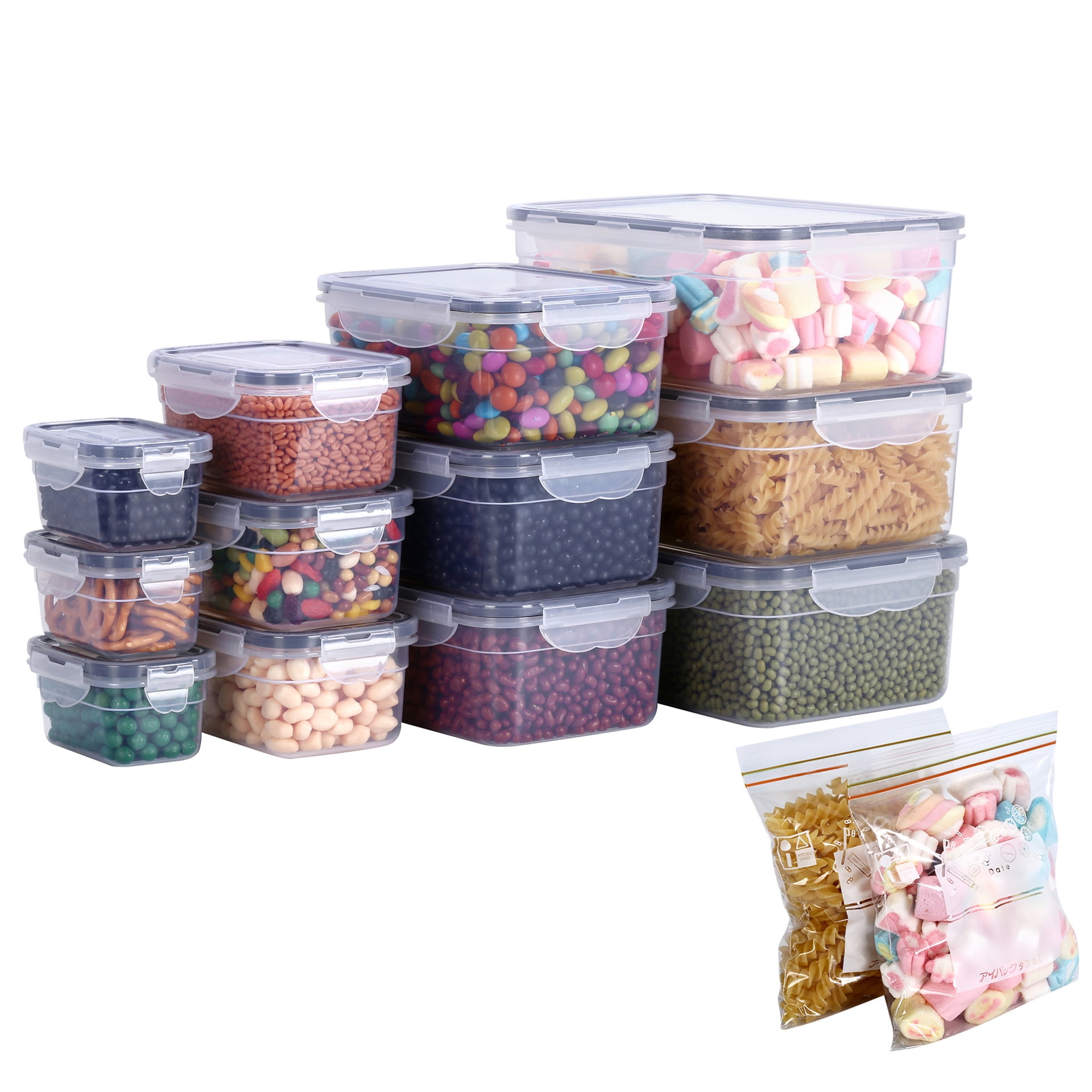 Food Storage Containers with Lids Airtight 12 PCS, Plastic Food