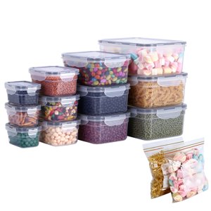 Food Storage Containers with Lids Airtight 12 PCS, Plastic Food