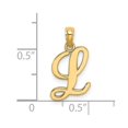 thumbnail image 3 of Diamond2Deal 14K Yellow Gold Script Letter L Initial Pendant for Women (L- 0.74inch, W- 0.41inch), 3 of 6