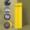 thumbnail image 2 of Yellow Yellow 500Ml Stainless Steel Smart Thermo Cup With Real-Time Temperature Display Lid Includes Strainer And Anti-Skid Design, 2 of 6