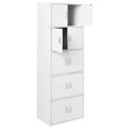 thumbnail image 3 of Hodedah 10 Door Enclosed Versatile Storage Cabinet for Home & Office, White, 3 of 9