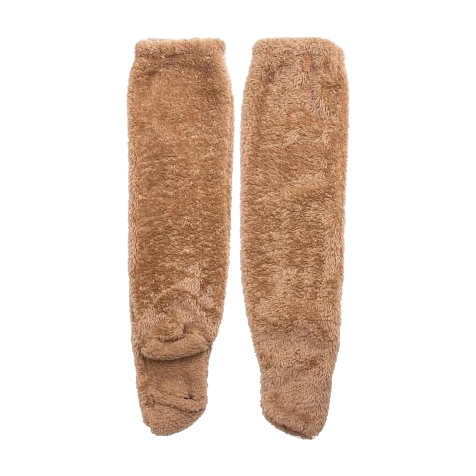 Bas Cuisse au-Dessus du Genou Bas Élastiques Chaussettes de Sommeil Poignets de Bottes Pied Brun