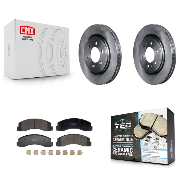 Transit Auto Front Disc Brake Rotors and Ceramic Pads Kit for Car Ford F-150 Expedition Lincoln Navigator K8T-104497